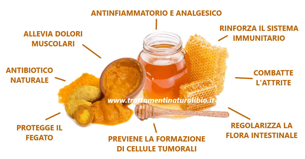 Curcuma e Miele Proprietà e Benefici di un'accoppiata Vincente! Curcuma e Miele: Proprietà e Benefici di un'accoppiata Vincente