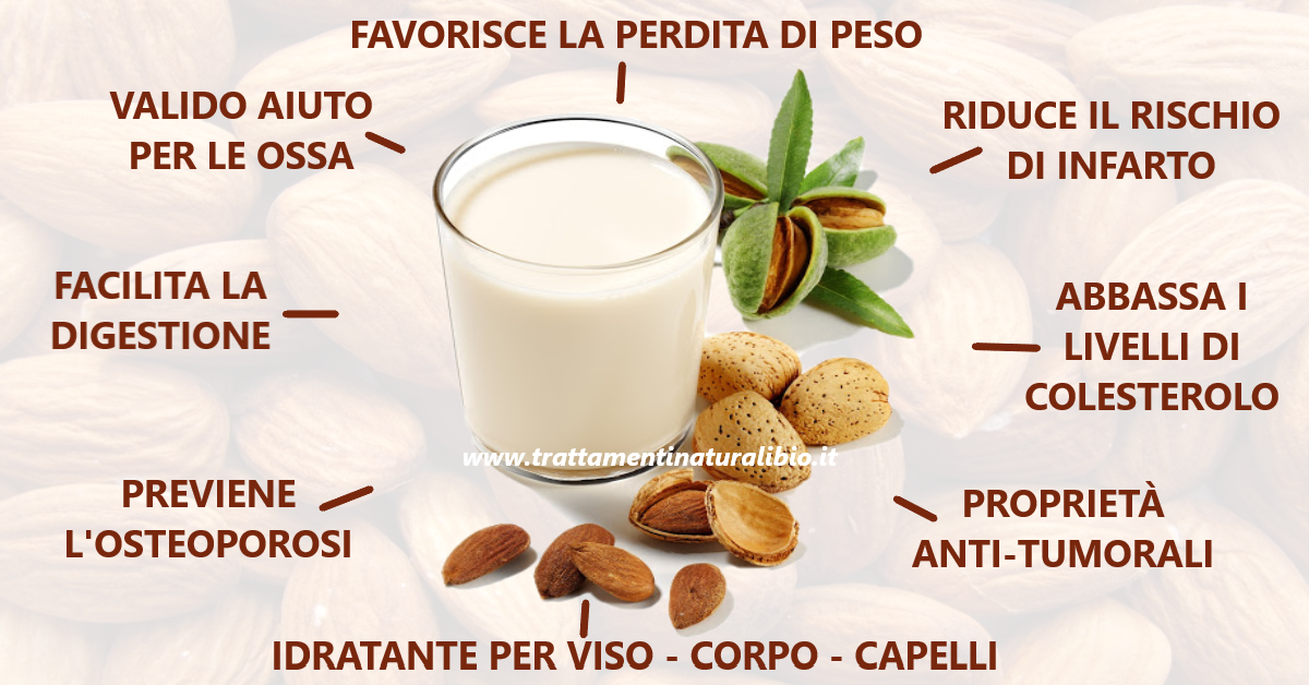 Proprietà Benefiche del latte di Mandorla Proprietà Benefiche del latte di Mandorla