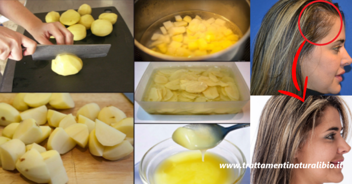 La ricetta segreta dell'acqua di patata che favorisce la crescita dei capelli